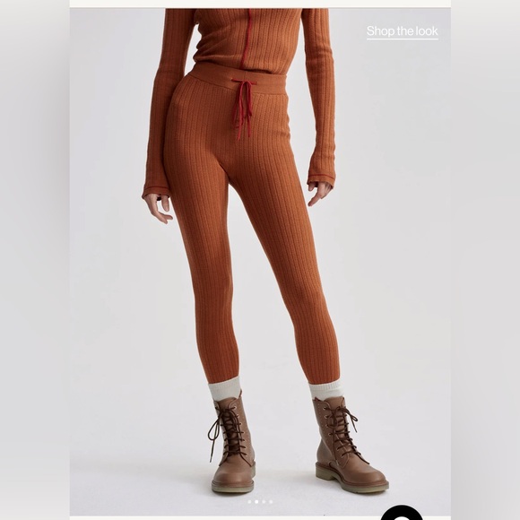 🧶NWT Varley Wheatley High-Waist Knit Legging – Roasted Pecan size small